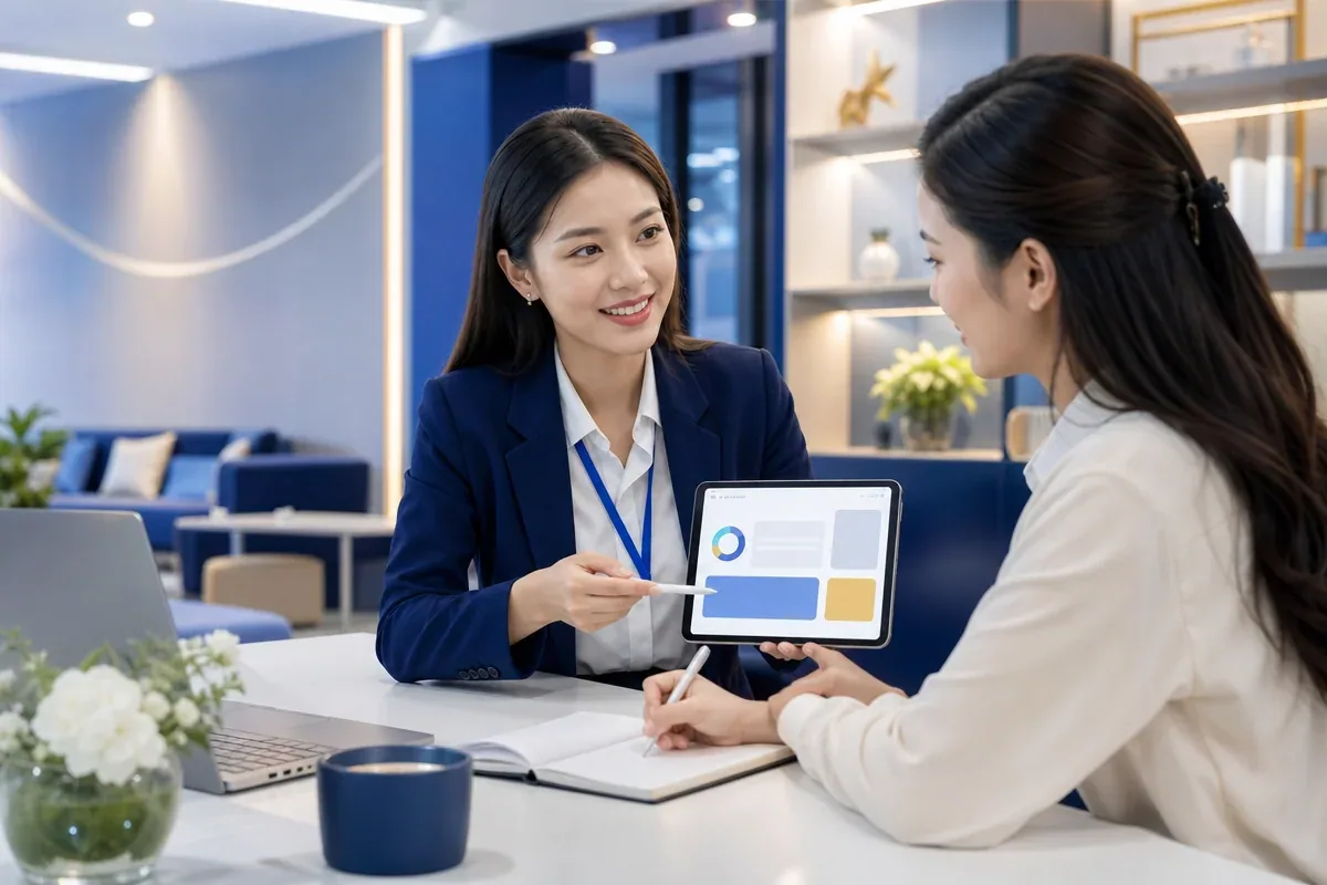 Tư vấn viên Việt Nam hỗ trợ học viên lựa chọn khóa học phù hợp
