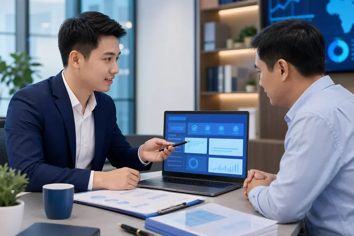 Lớp học đấu thầu qua mạng với giảng viên và học viên Việt Nam