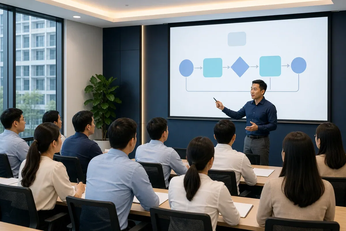 Lớp học quản lý vận hành chung cư với giảng viên và học viên Việt Nam