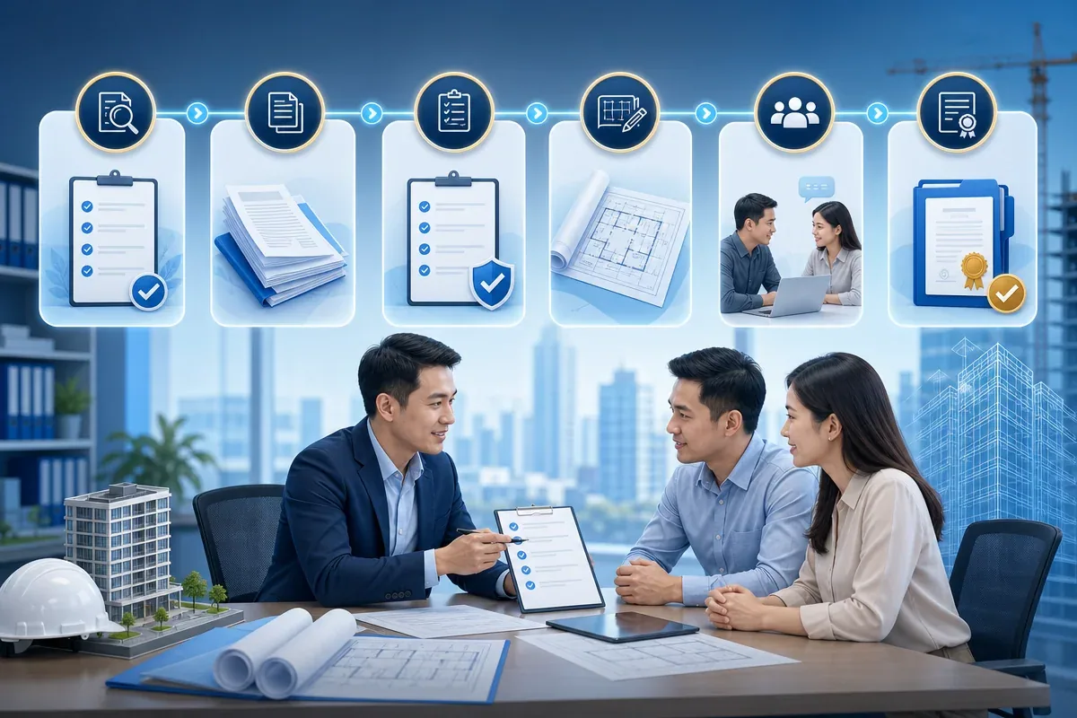Quy trình tư vấn cấp chứng chỉ hành nghề xây dựng giữa chuyên gia và khách hàng