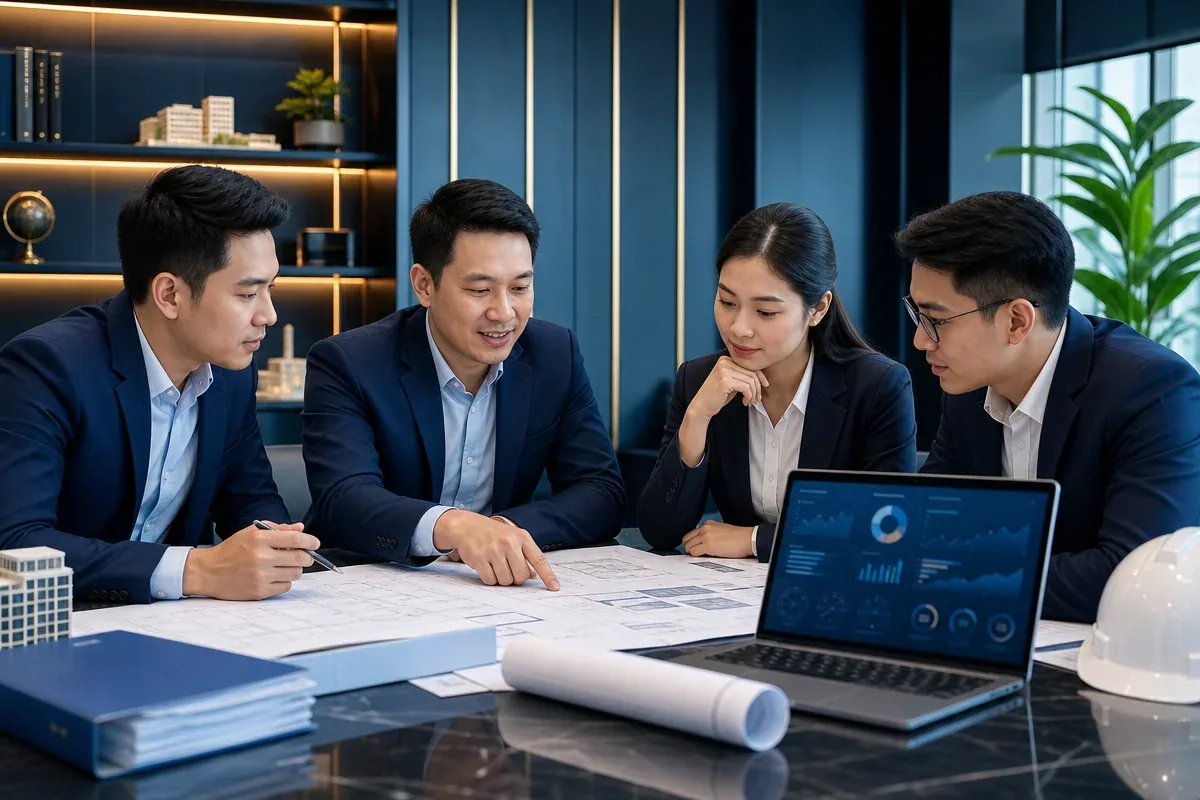Chuyên gia tư vấn hồ sơ quản lý dự án xây dựng trao đổi cùng kỹ sư Việt Nam