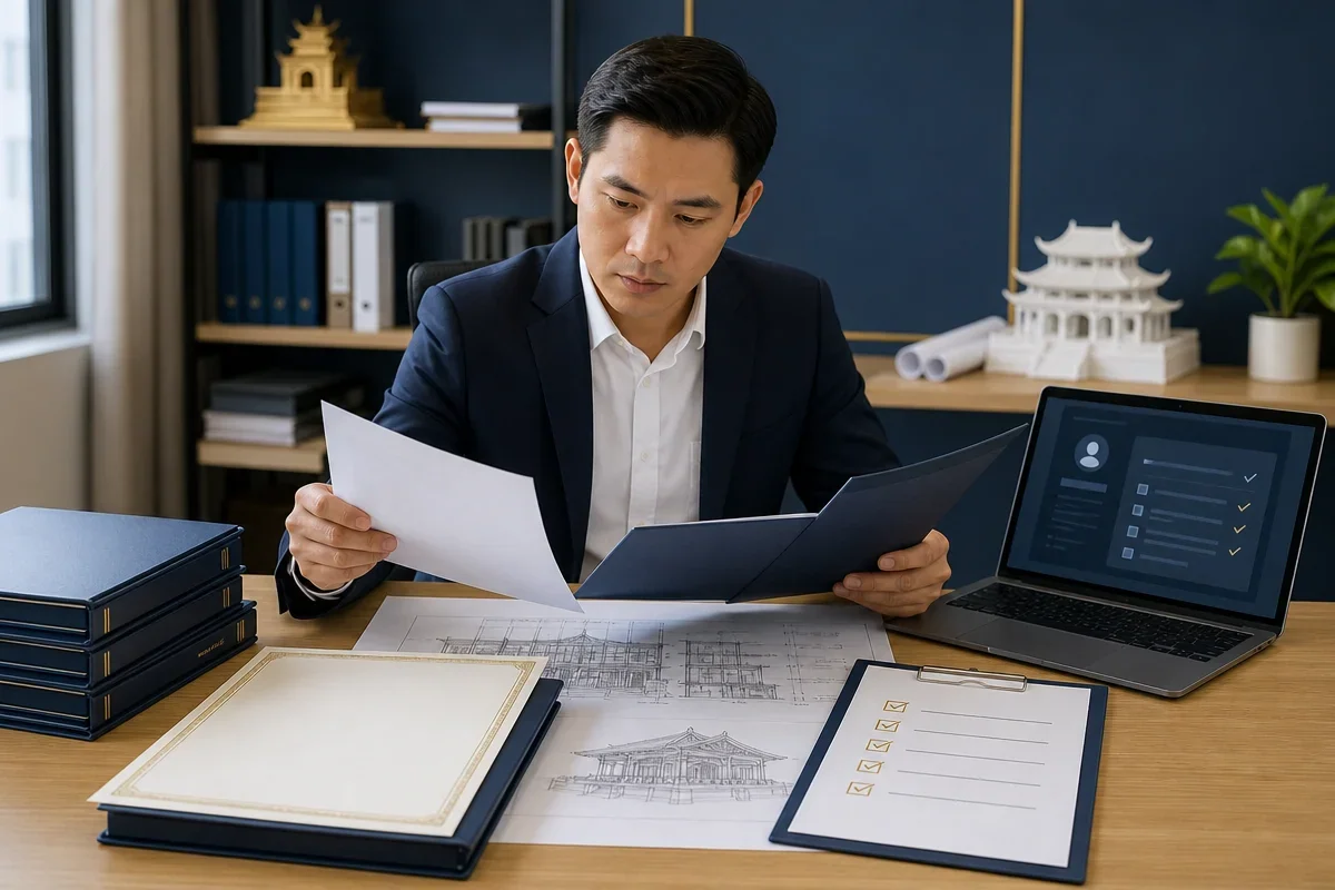 Rà soát hồ sơ chứng chỉ hành nghề với checklist và tài liệu không chữ