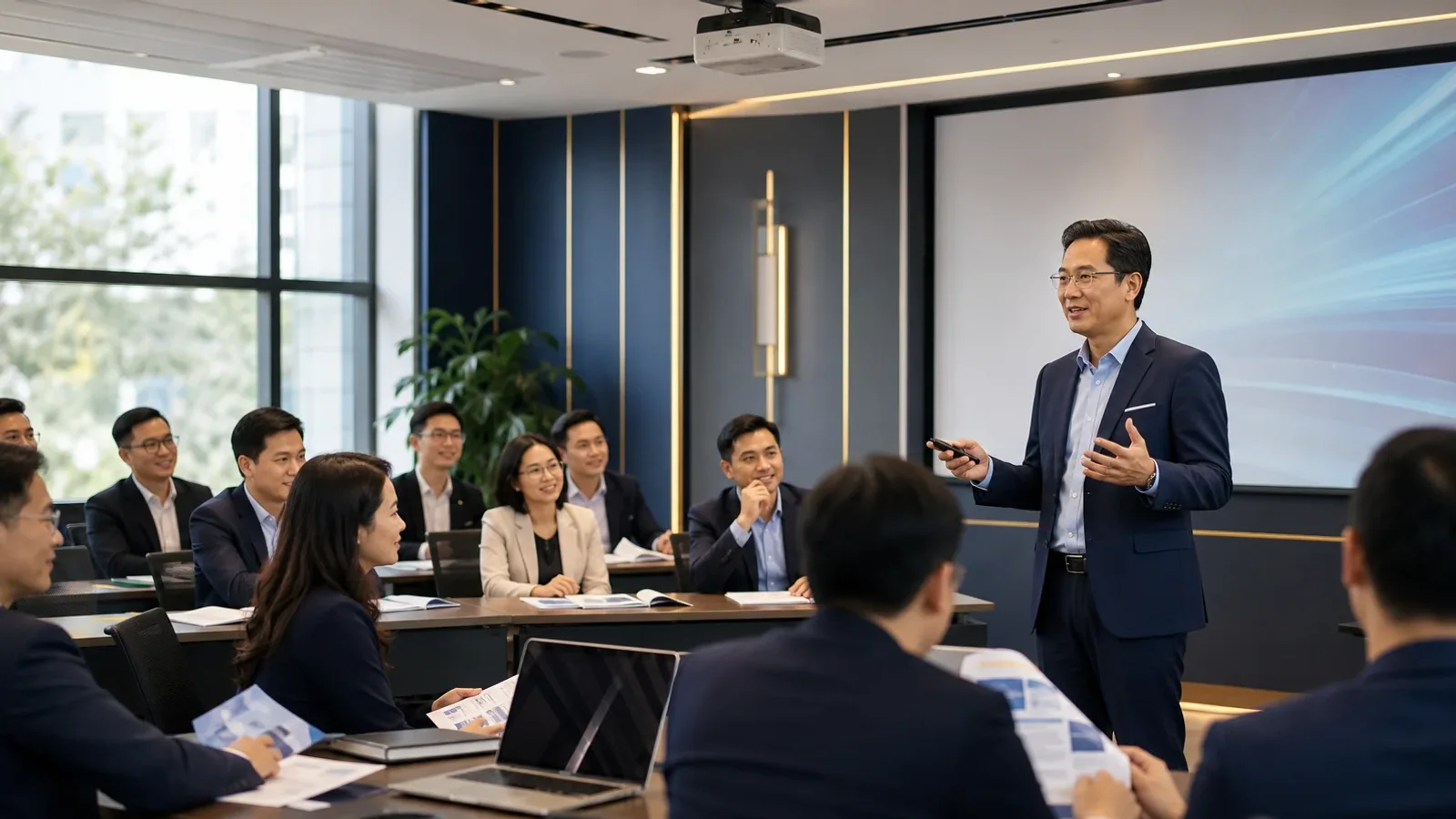 Đội ngũ giảng viên và chuyên gia Việt Nam trong môi trường đào tạo chuyên nghiệp